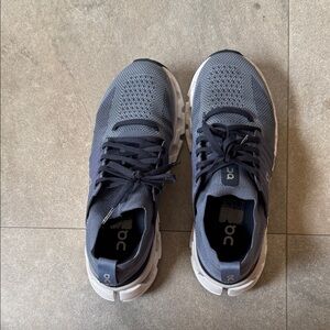 On Running woman’s  Navy Sneakers used like news